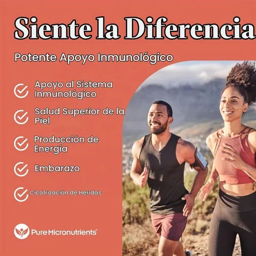 Vista 3 de Mega Zinc Supplement, 50mg - Complejo de Zinc 3 en 1 - 100 Tabletas - Pure Micronutrients