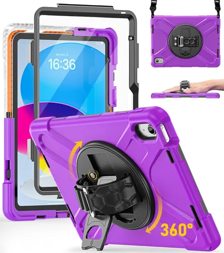 Vista 16 de BRAECN Funda para iPad de 9ª/8ª/7ª Generación, Funda Resistente a Prueba de Golpes con Protector de Pantalla, Soporte para Lápiz, Soporte para Tapa