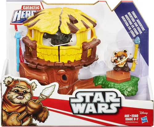 Vista 2 de Figura de acción Star Wars Galactic Heroes Endor Adventure con Wicket