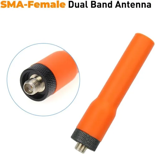 Vista 2 de Paquete de 2 Walkie Talkies universales Antena corta suave VHF/UHF 136/430 SMA-Hembra Antena para radios Kenwood HYT bidireccionales
