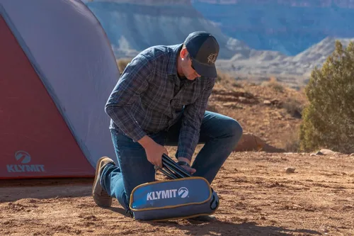 Vista 2 de Klymit Ridgeline - Silla de camping para adultos, silla plegable para exterior, color azul