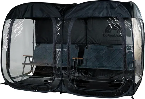 Vista 10 de WeatherPod® Side-by-Side™ 2-4 Person Pop-Up Sports Tent Pod - The Original Shark Tank Instant Setup All-Weather Shelter for Outdoor Sports, Rain