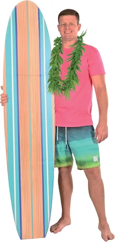Vista 5 de Beistle Leis de hoja de helecho tropical de 6 piezas para recuerdos de fiesta hawaianos Luau, tema 420, accesorios de cabina de fotos de los años