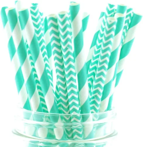Vista 4 de Pajitas de papel para fiesta de safari de la selva para bebé, paquete de 25, suministros y decoración para fiestas de safari de animales para baby