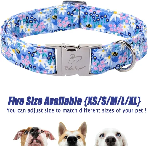 Vista 208 de Collar para perros del 4 de julio, collares patrióticos azules para cachorros y perros pequeños, ligero y ajustable 1776 collares para cachorros