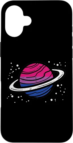 Vista 22 de iPhone 16 Bisexual Planet Saturn Bi Pride Flag Lgbtq Men Women Kids Case