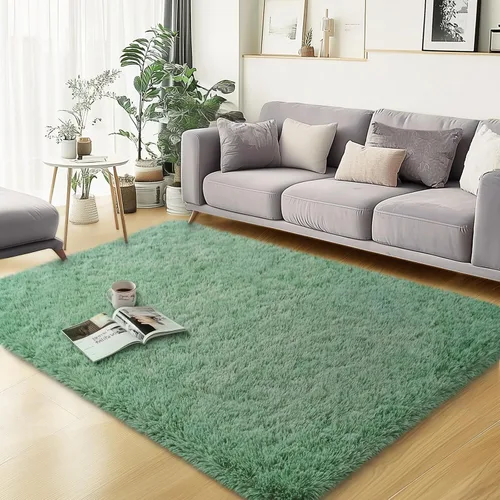 Vista 99 de qulint Alfombra negra para dormitorio, alfombra de área pequeña de 2 x 3 pies para habitación de niños, alfombra suave y mullida para sala de estar
