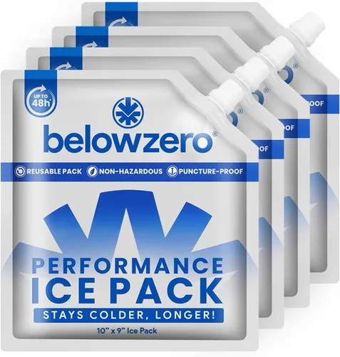 Vista 12 de Below Zero Reusable Ice Packs for Coolers – Long Lasting Cooler Ice Pack Blocks, Leak-Proof Freezer Packs for Camping, Lunch Boxes & Travel
