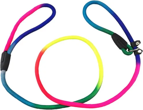 Vista 2 de yueton Correa de nailon para perros Rainbow Pet Cuerda de plomo ajustable