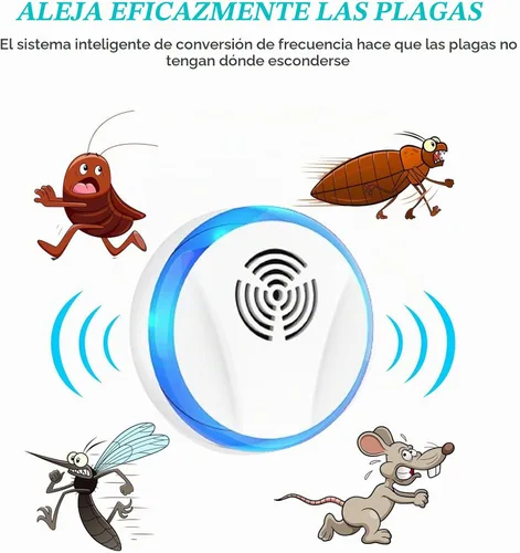 Vista 2 de Repelente de Plagas Ultrasónico de Control de Interiores Enchufable para Control de Roedores, Repelente de Mosquitos, Asesino de Cucarachas, Blanco