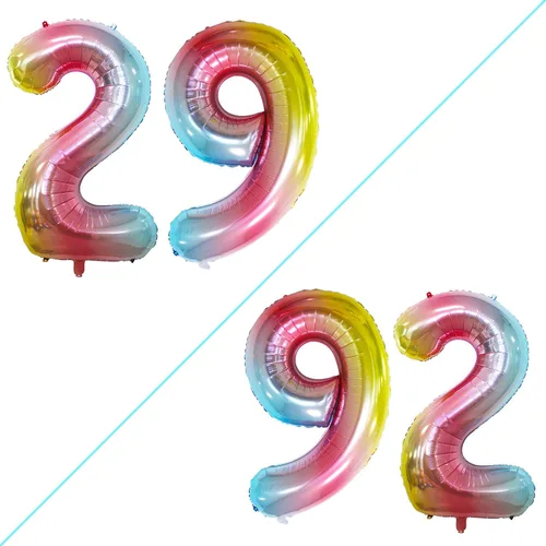 Vista 172 de Goer, conjunto de globos de papel aluminio para decoraciones de cumpleaños, globos de las letras de feliz cumpleaños y de números Oro