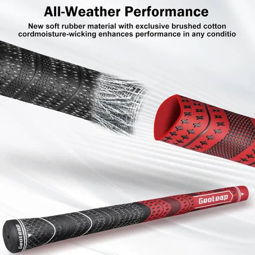 Vista 3 de Geoleap Golf Grips Set of 13- Grips with Tapes and Grips with All Repair Kits for Choice,Hybrid Golf Club Grips All Weather Contral, High Feedback &