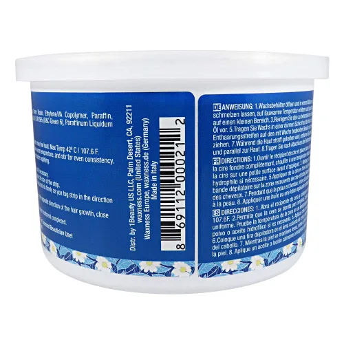 Vista 4 de Wax Necessities, lata de cera dura con azuleno sin bandas 14 oz