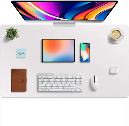 Vista 128 de Aothia - Protector de escritorio de cuero sintético grande, base antideslizante para mouse y superficie para escribir, impermeable, fácil de Agua