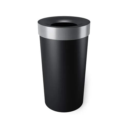 Vista 10 de UMBRA Vento - Bote de basura para cocina con parte superior abierta, gran capacidad de 16 galones (62 litros), color gris Gris/Níquel