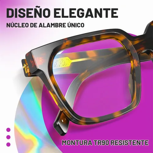 Vista 9 de VISOONE Chunky Rectangle Oversized Blue Light Blocking Computer Glasses Clear Lenses Cute Fake Large Frame Preppy Stylish Designer Fashion Screen