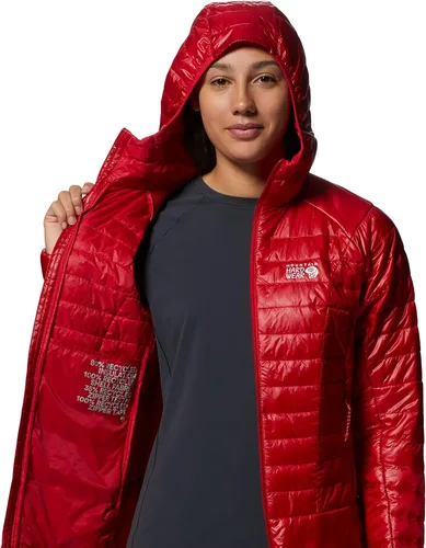 Vista 8 de Mountain Hardwear Sudadera con capucha Ghost Shadow para mujer, para senderismo, escalada y uso diario