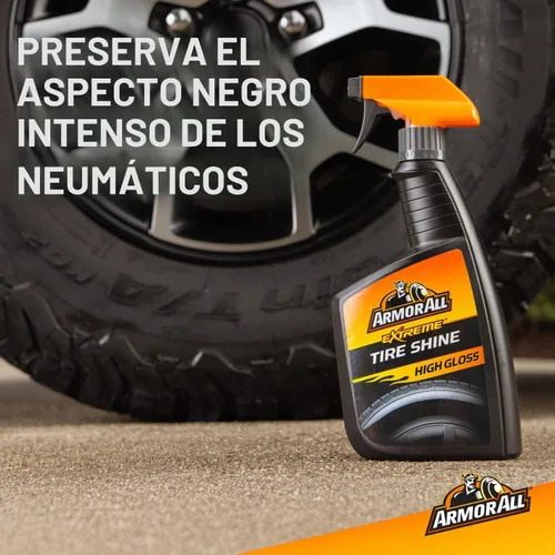 Vista 2 de Armor All Spray de brillo de neumáticos, brillo uniforme, exceso