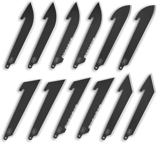 Vista 7 de Outdoor Edge Utilidad de 3" con cuchillas dentadas (6 cuchillas), código de cuchilla de compatibilidad 301