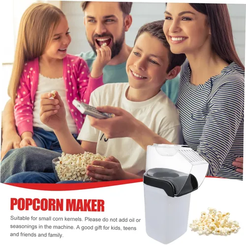 Vista 3 de Popcorn Popper para el hogar 110v máquina automática de palomitas de maíz pequeña cubierta de seguridad blanca