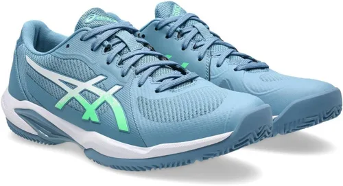 Vista 3 de ASICS Solution Swift Ff 2 Tenis de pádel para hombre, Saba Blue Vital Green, 9.5 US