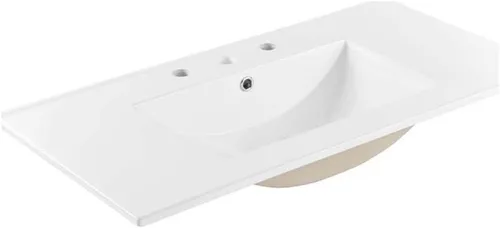 Vista 11 de Modway EEI-5068-BLK Cayman - Lavabo de baño de 18 pulgadas, color negro