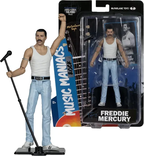 Vista 8 de McFarlane Toys - Figura de acción de Music Maniacs Rock Freddie Mercury de 6 pulgadas