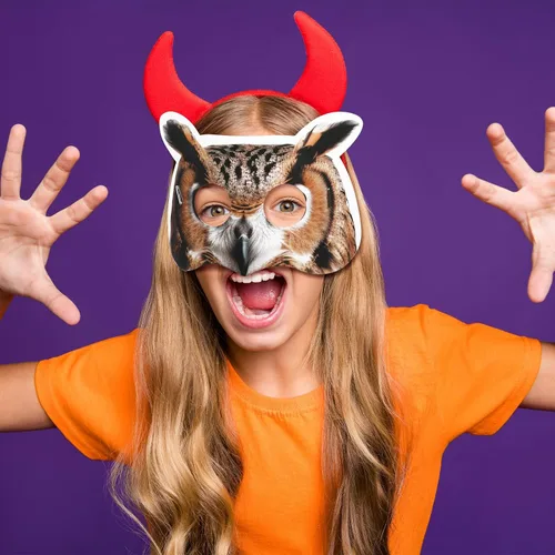 Vista 2 de 32 máscaras faciales de animales de safari monstruo para niños, monstruo, selva, bosque, zoológico, animales, máscaras de dibujos animados