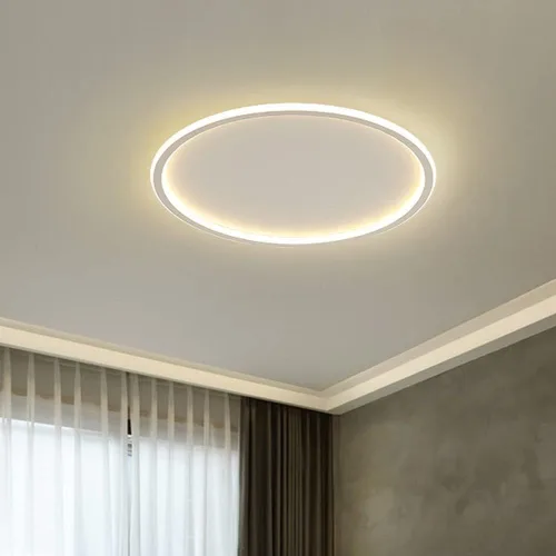Vista 15 de Lámpara de techo LED regulable de montaje empotrado, lámpara de techo empotrada redonda moderna de 12 pulgadas con ajuste de aplicación, lámpara