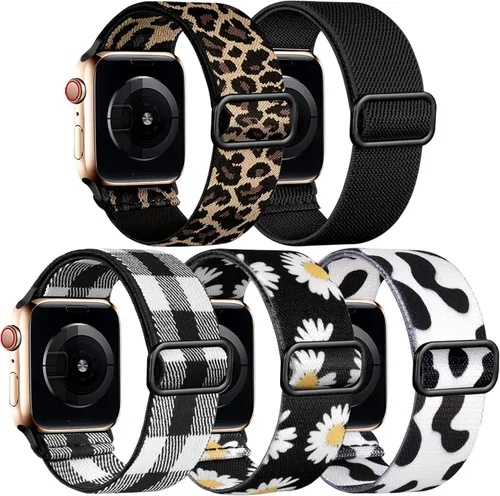 Vista 15 de Easuny Bandas elásticas bohemias compatibles con Apple Watch de 1.5 pulgadas, 1.57 pulgadas, 1.65 pulgadas y de 1.73 pulgadas para mujeres, hombres
