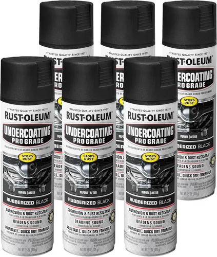 Vista 12 de Aerosol de pintura básica automático de 15 onzas Rust-Oleum 248656, negro profesional Prevención de óxido y corrosión, revestimiento automotriz