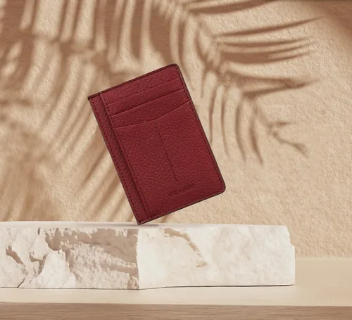 Vista 3 de Grande -3605 Estuches para tarjetas, Borgoña, Minimalista