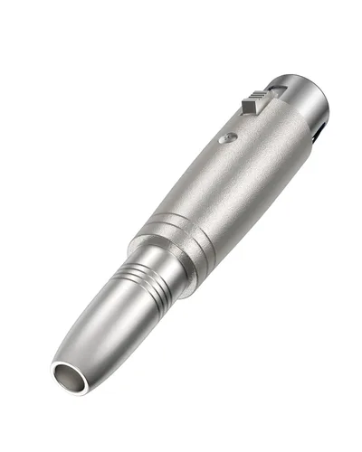 Vista 2 de XLR 3 Pin hembra a 1/4" 0.250 in hembra adaptador de enchufe 1/4 pulgadas TRS a XLR Para micrófono, mezclador, altavoz, amplificador, estudio