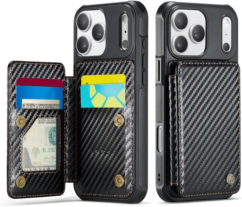 Vista 48 de Vinich for iPhone XR Wallet Case with Card Holder, Black RFID Blocking Credit Slots, Kickstand, Shockproof Flip Phone Cover, PU Leather, Double