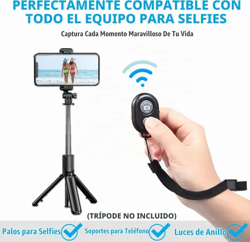 Vista 4 de Paquete de 2 unidades de control remoto inalámbrico para cámaras - Control remoto inalámbrico para teléfonos iPhone y Android, iPad, iPod, tableta