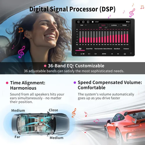 Vista 4 de ATOTO A6 PF Estéreo Android para automóvil, radio doble DIN, CarPlay inalámbrico y Android Auto inalámbrico, Mirror Link, seguimiento