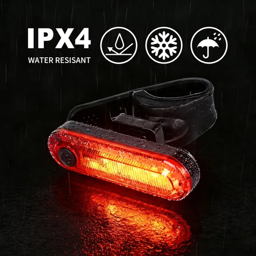 Vista 4 de KunHe USB Rechargeable Bike Tail Lights Super Bright Bicycle Rear Safety Light with 4 Light Modes for Skateboards Strollers and Wheelchairs