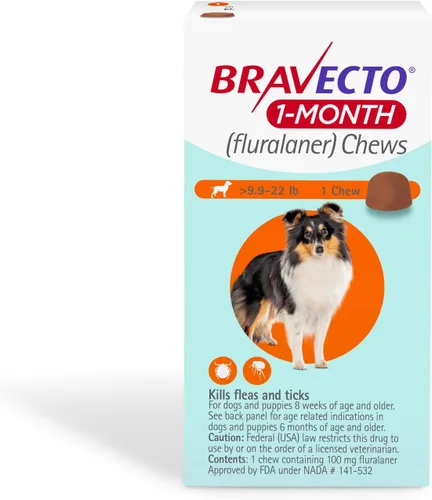 Vista 10 de BRAVECTO - Masticables de 1 mes para cachorros, >44-88 libras, 1 masticable, caja azul