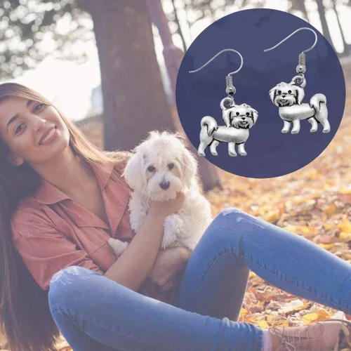 Vista 3 de PammyJ Joyas para perros - Pendientes colgantes