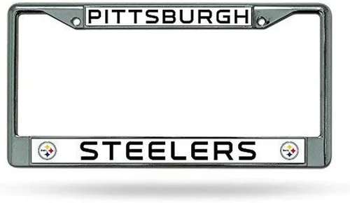 Vista 23 de Rico Industries NFL Football Premium 12" x 6" Chrome Frame with Plastic Inserts - Car/Truck/SUV Automobile Accessory