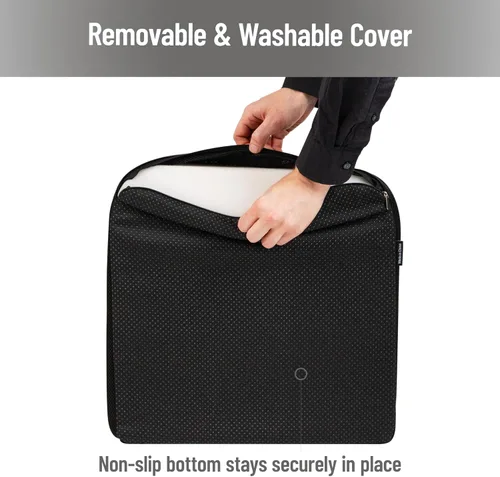 Vista 6 de Mind Reader ARMREST2-BLK - Alivio de presión para la parte inferior de los brazos, cojín ortopédico antideslizante ergonómico, perfecto para Negro