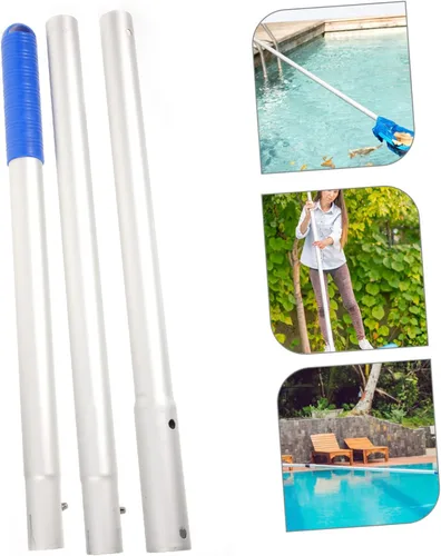 Vista 4 de NOLITOY Lago Skimmer poste de conexión de metal resistente largo poste el 3.3 ft para el mantenimiento de la piscina