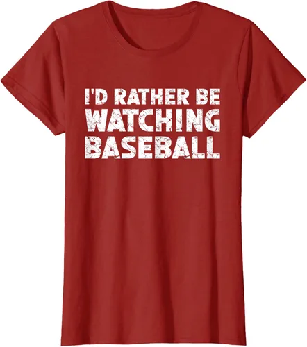 Vista 26 de Camiseta de béisbol I'd Rather Be Watching