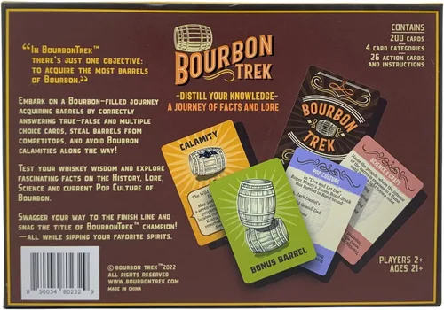 Vista 4 de Regalos de Bourbon para hombres, juego de trivia único Bourbon Trek para amantes del whisky Regalos de whisky para hombres Trivia de cultura