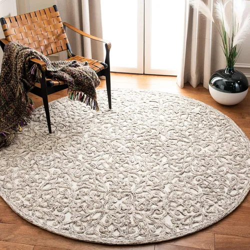 Vista 20 de SAFAVIEH Trace Collection - Alfombra decorativa de 2 x 3 pies, marrón y marfil, lana hecha a mano, ideal para zonas de alto tráfico en entrada, sala