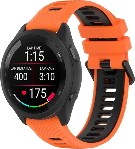 Vista 7 de Compatible con Garmin Forerunner 265S 255S Correas de reloj, correas de repuesto de silicona duraderas de liberación rápida de 18mm. Compatible