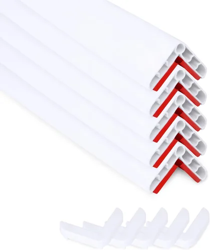 Vista 11 de Rubber Bond Protector de borde de esquina de pared, protectores de esquinas a prueba de bebés de 1 x 1 x 36 pulgadas, tiras de borde autoadhesivas