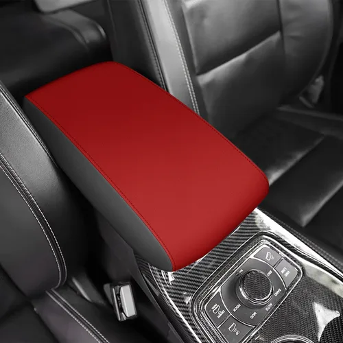 Vista 12 de AOMSAZTO Fundas de cuero negro para apoyabrazos de Grand Cherokee 2011-2021 para Jeep Cojín de consola para Grand Cherokee (no para 2022)