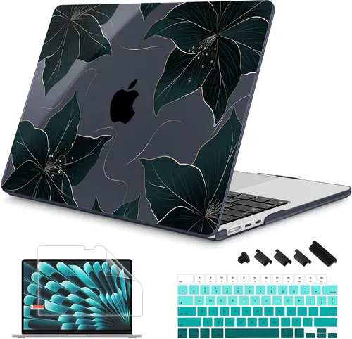 Vista 9 de Mektron Diseñada para MacBook Air 2025/2024/2023 de 15 PULGADAS M4 A3241 /M3 A3114 /M2 A2941, Carcasa de Cubierta Rígida de Plástico Impreso