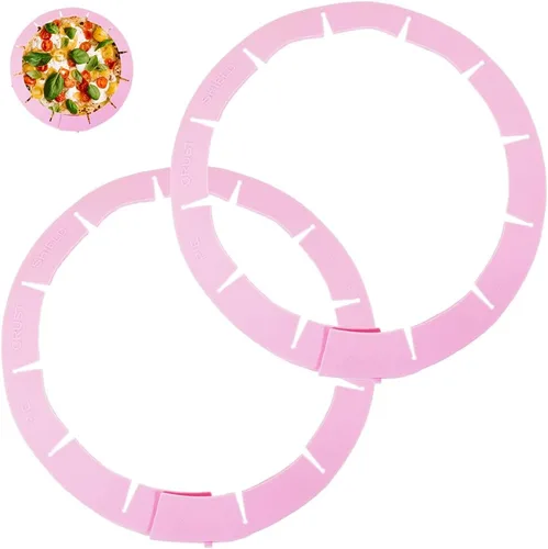 Vista 7 de Protector de corteza de pastel ajustable, herramientas protectoras de borde de pastel, cubierta redonda de silicona para hornear pizza, sin BPA